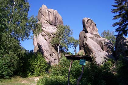   Skały w rezerwacie "Prządki", fot. pl.wikipedia.org